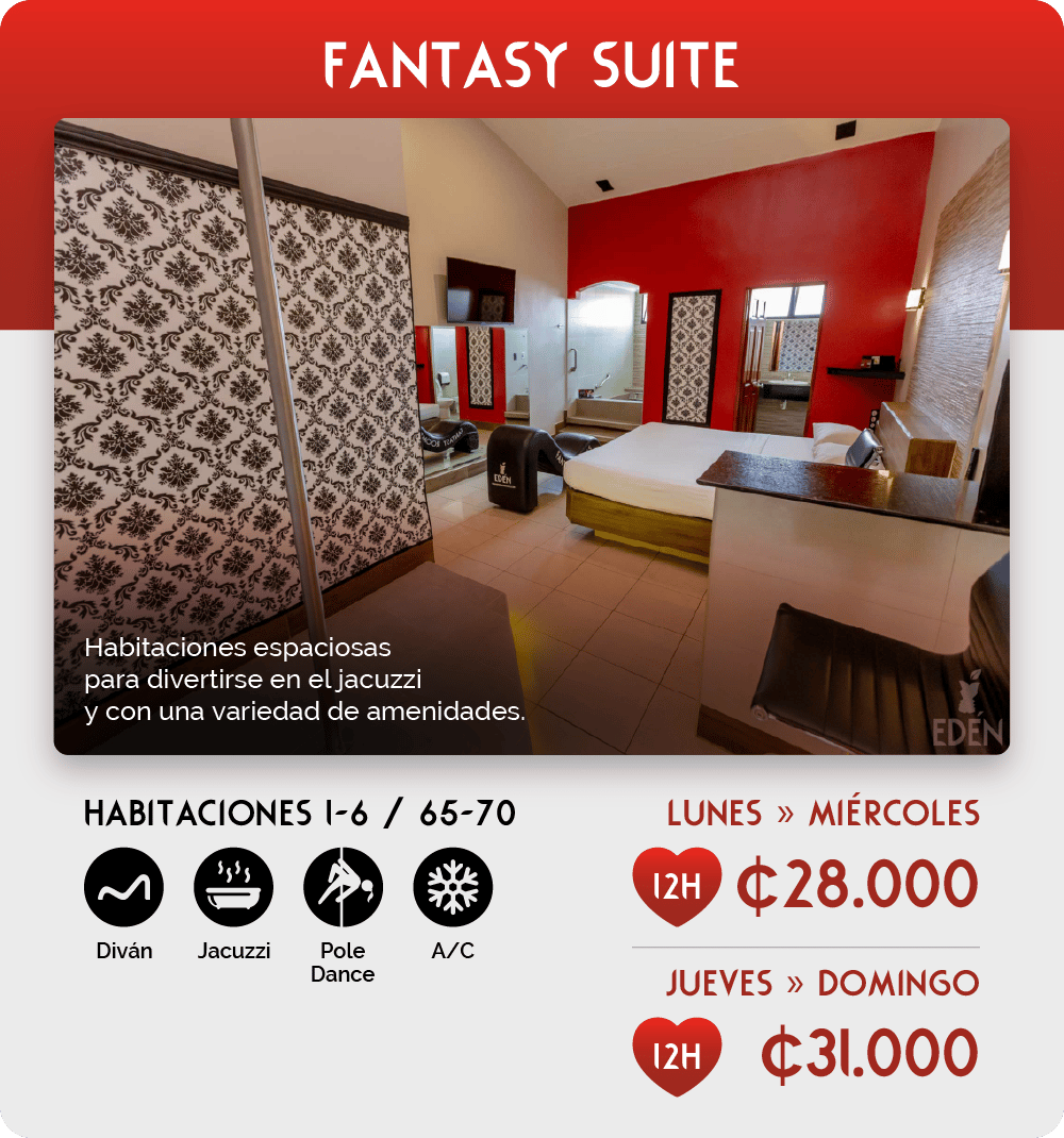 Fantasy Rooms - Edén - Fantasy Suite 1-6 | 65-70