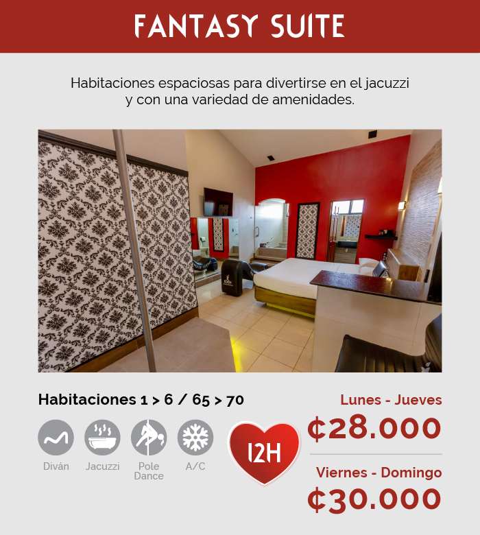 Fantasy Rooms - Edén - Fantasy Suite 1 > 6, 65 > 70 v2