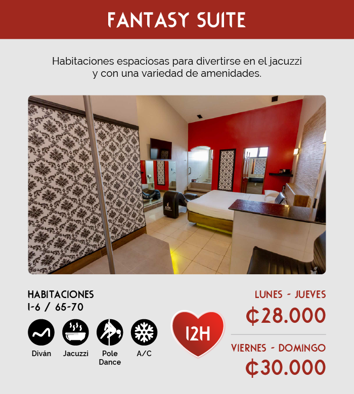 Fantasy Rooms - Edén - Fantasy Suite 1-6 | 65-70