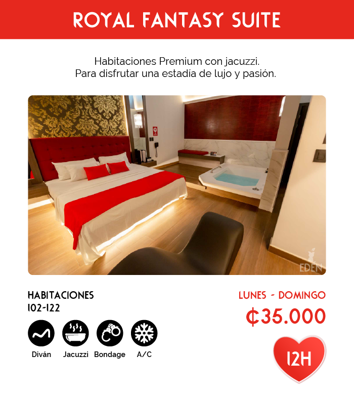 Fantasy Rooms - Edén - Royal Fantasy Suite 102-122