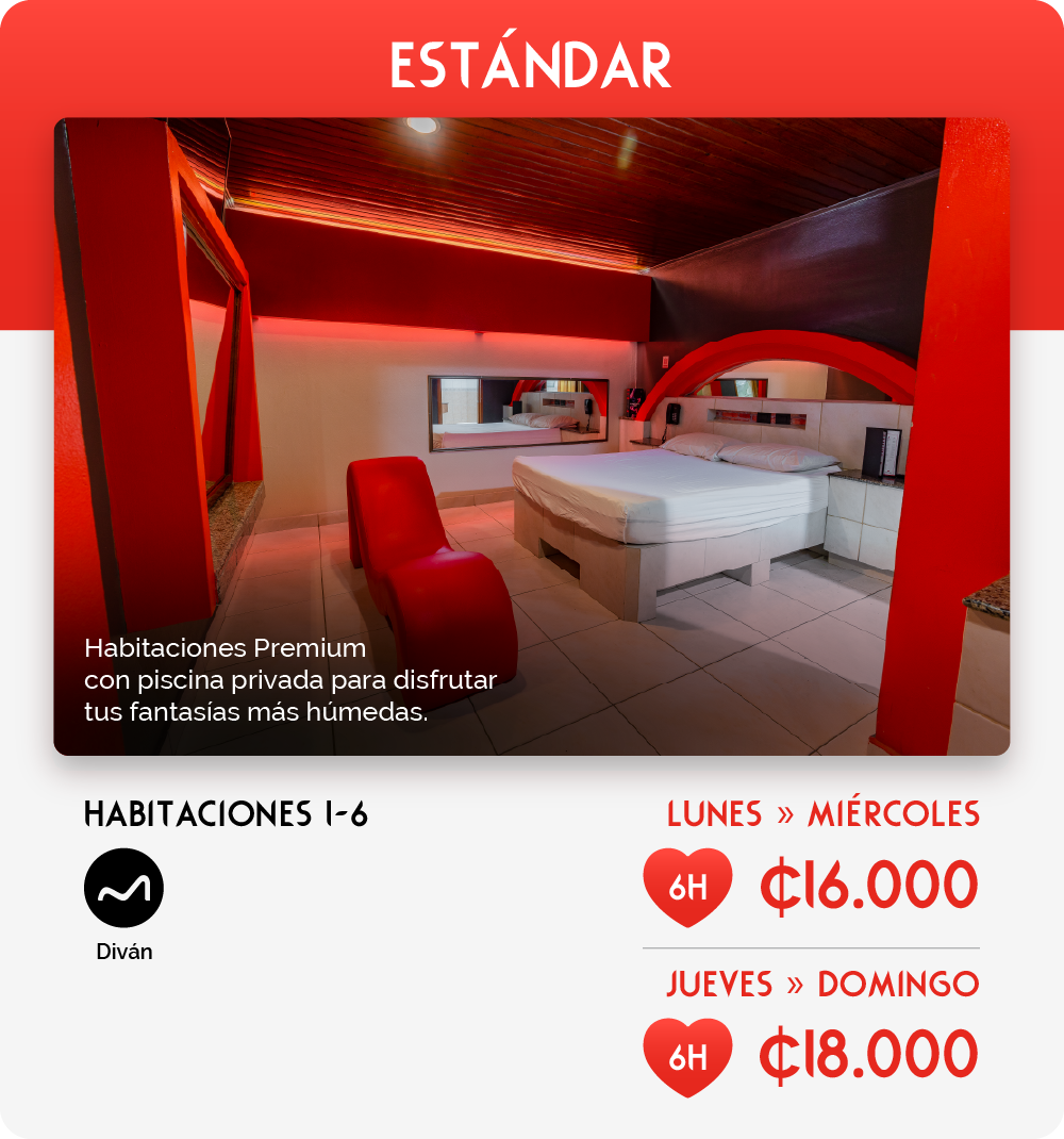 Fantasy Rooms - Paraíso - Estándar 1-6