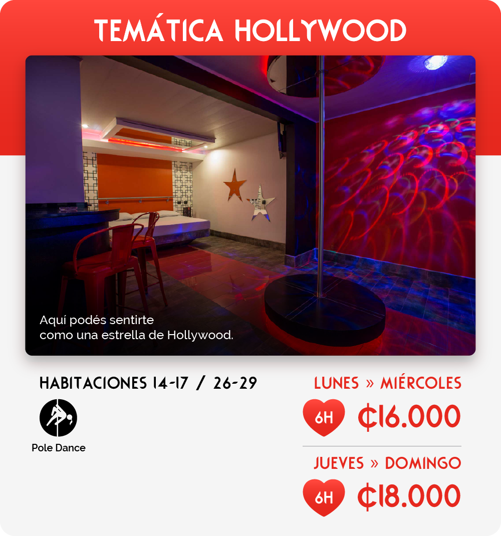 Fantasy Rooms - Paraíso - Temática Hollywood 14-17 | 26-29